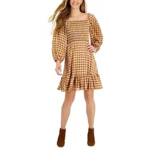 Taylor Petite Beige suede/Rust Dress Size 8 - Picture 1 of 7